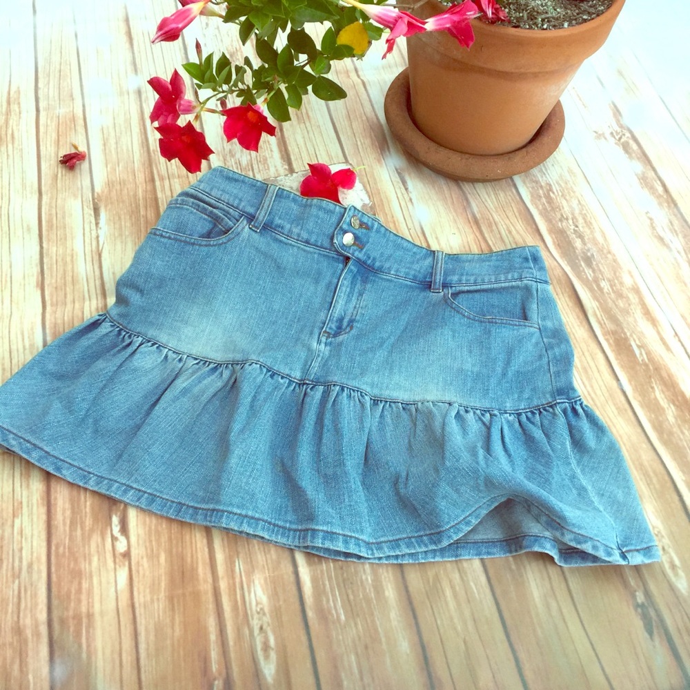Sky Bomber size 32 waist denim 1980s style skirt